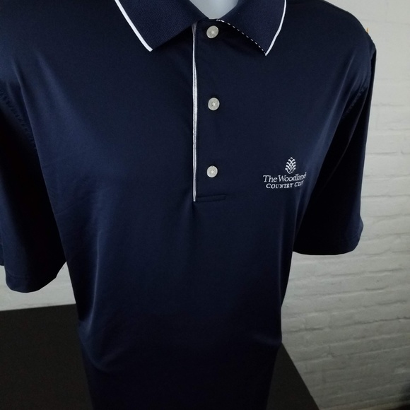 FOOTJOY Mens Blue Polo Woodlands Country Club Sz M - Picture 5 of 8